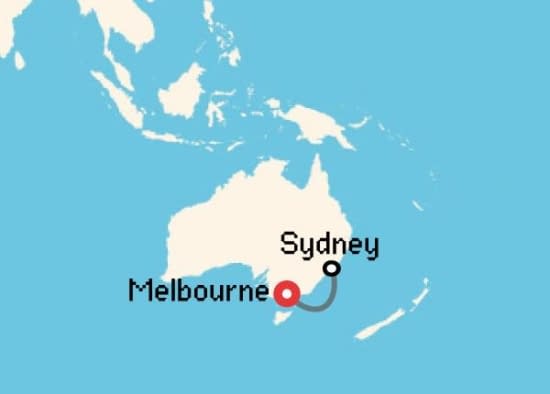 Itinerario del Crucero Australia y Pacífico desde Melbourne Princess Cruises