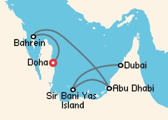 Itinerario del Crucero Emiratos Árabes y Dubai desde Doha MSC Cruceros