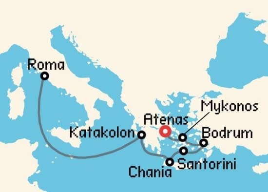 Itinerario del Crucero Islas Griegas desde Atenas - El Pireo Royal Caribbean