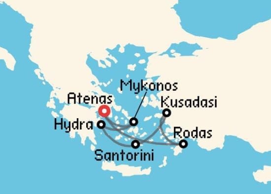 Itinerario del Crucero Islas Griegas desde Atenas - El Pireo Celebrity Cruises