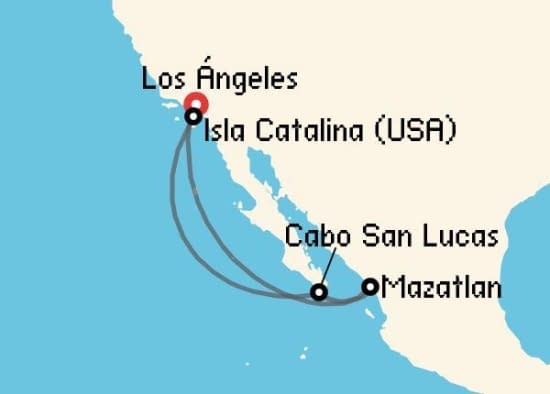 Itinerario del Crucero Riviera Mexicana desde Los Ángeles Royal Caribbean