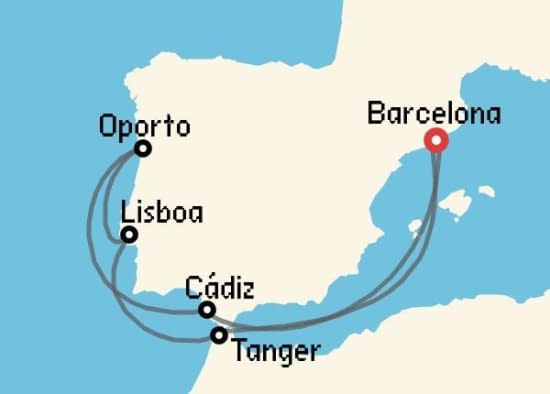Itinerario del Crucero Mediterráneo desde Barcelona Celebrity Cruises