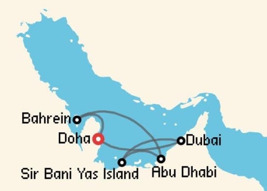 Itinerario del Crucero Emiratos Árabes y Dubai desde Doha MSC Cruceros