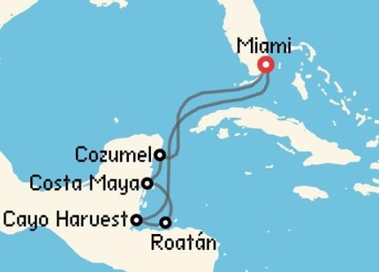Itinerario del Crucero Caribe desde Miami Norwegian Cruise Line