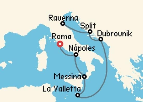 Itinerario del Crucero Islas Griegas desde Roma - Civitavecchia Royal Caribbean