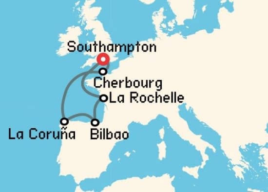 Itinerario del Crucero Báltico y Norte de Europa desde Southampton MSC Cruceros