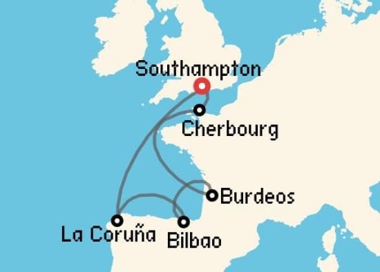 Itinerario del Crucero Báltico y Norte de Europa desde Southampton Princess Cruises
