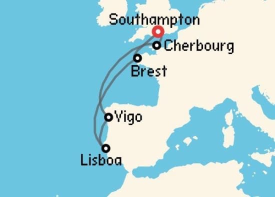 Itinerario del Crucero Báltico y Norte de Europa desde Southampton MSC Cruceros