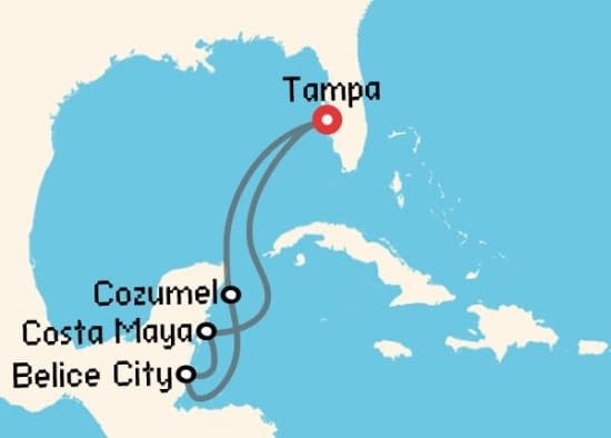 Itinerario del Crucero Caribe desde Tampa Celebrity Cruises