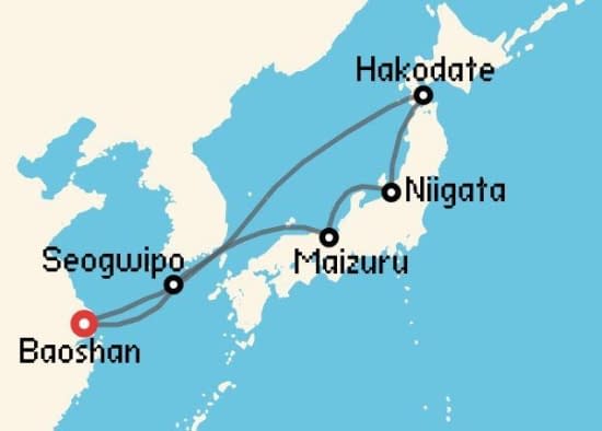 Itinerario del Crucero Asia desde Baoshan - Shanghai Royal Caribbean