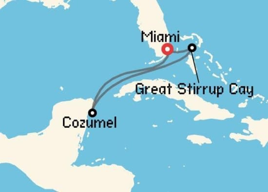 Itinerario del Crucero Caribe desde Miami Norwegian Cruise Line