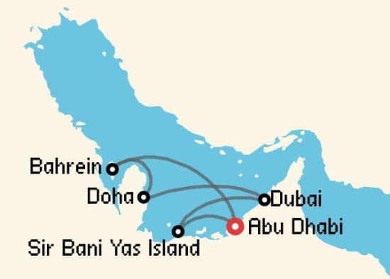 Itinerario del Crucero Emiratos Árabes y Dubai desde Abu Dhabi MSC Cruceros