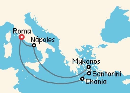 Itinerario del Crucero Mediterráneo desde Roma - Civitavecchia Disney Cruise Line