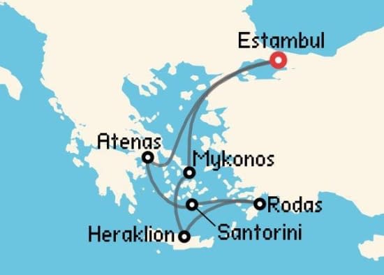 Itinerario del Crucero Islas Griegas desde Estambul Costa Cruceros