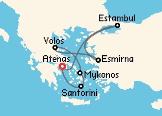 Itinerario del Crucero Islas Griegas desde Atenas - El Pireo Costa Cruceros