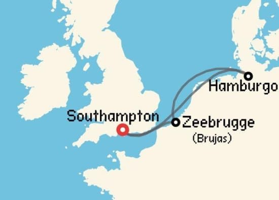 Itinerario del Crucero Báltico y Norte de Europa desde Southampton Royal Caribbean