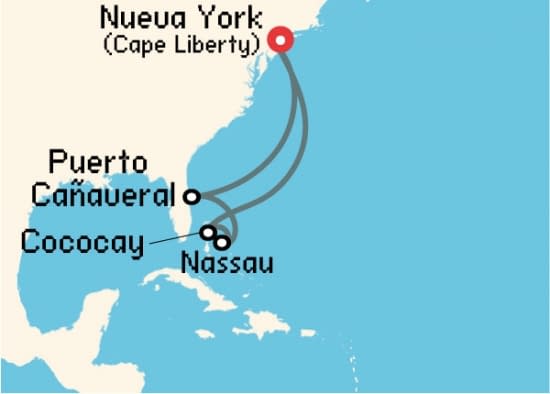 Itinerario del Crucero Caribe desde Cape Liberty - Nueva York Royal Caribbean
