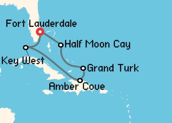 Itinerario del Crucero Caribe desde Fort Lauderdale Holland America