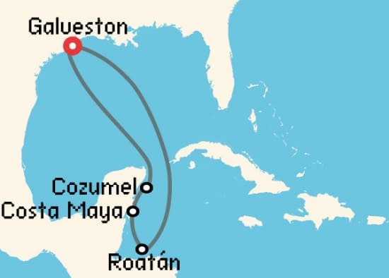Itinerario del Crucero Caribe desde Galveston Royal Caribbean