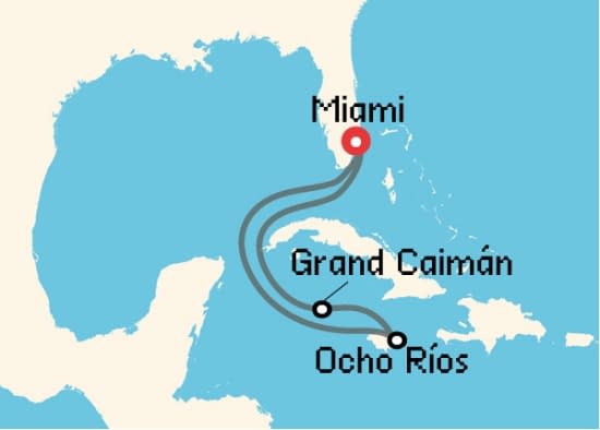 Itinerario del Crucero Caribe desde Nueva Orleans Carnival Cruise Lines