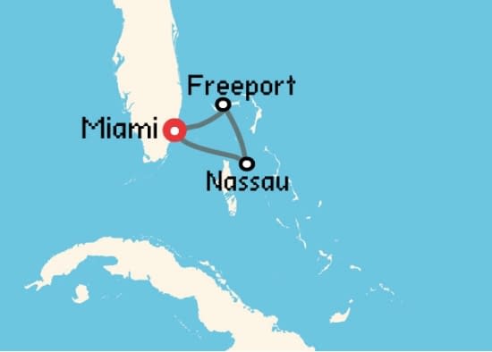 Itinerario del Crucero Caribe desde Miami Carnival Cruise Lines