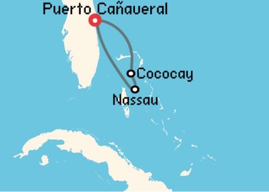 Itinerario del Crucero Caribe desde Puerto Cañaveral Royal Caribbean