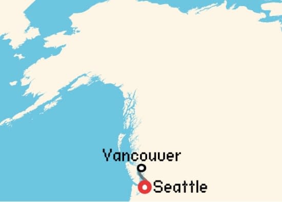 Itinerario del Crucero Alaska desde Seattle Holland America