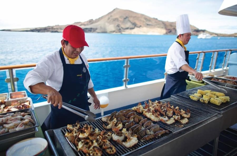 Barbacoa a bordo